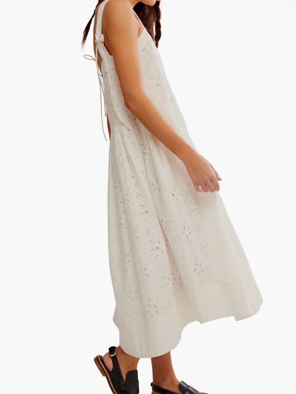 NWT Free People Primavera Eyelet Midi Dress in Size Small - Picture 3 of 9